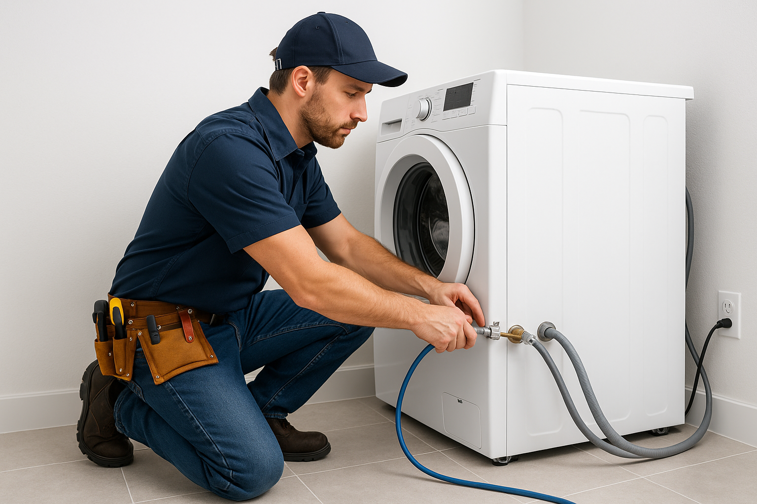 handyman installingg washer